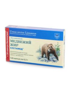 Sustamed Bear fat enriched 120 capsules x 0.3 g