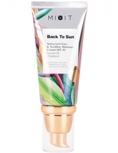 MIXIT Back To Sun Sunscreen Shimmer Face & Neckline Lotion SPF30 50ml