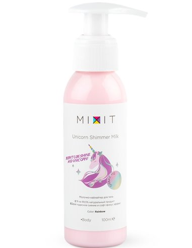 MIXIT Unicorn Shimmer Milk Color Rainbow 100ml