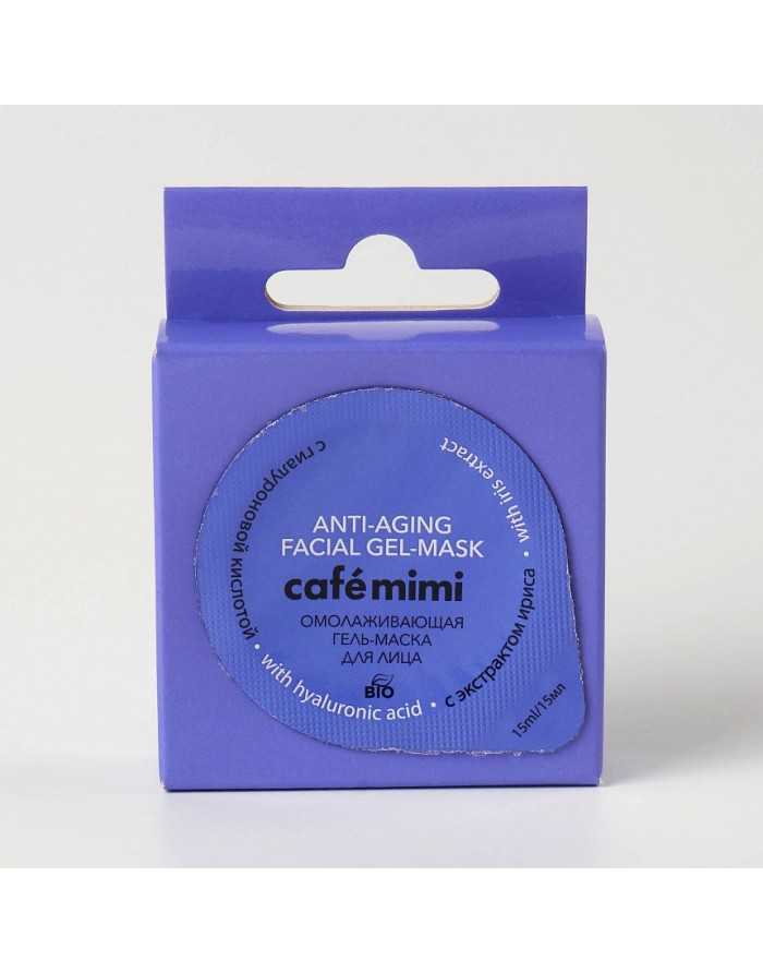 cafe mimi Rejuvenating gel face mask with hyaluronic acid and iris extract 15ml
