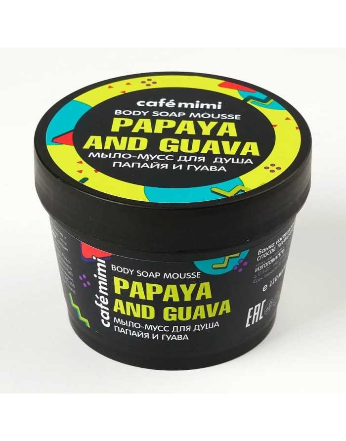 cafe mimi Papaya & Guava Body Mousse Soap 110ml