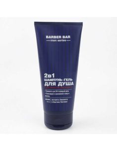 cafe mimi BARBER BAR 2в1 Шампунь-гель для душа с экстрактом эвкалипта 200мл