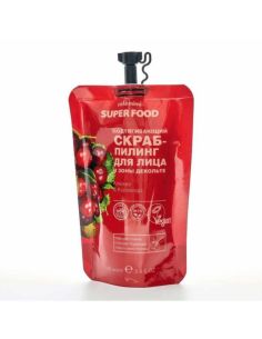 cafe mimi Подтягивающий скраб-пиллинг для лица и зоны декольте Клюква и Кориандр 100мл