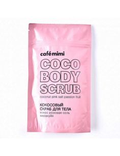 cafe mimi КОКОСОВЫЙ СКРАБ ДЛЯ ТЕЛА кокос, розовая соль, маракуйя 150г