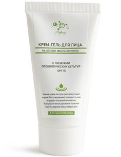Микролиз Крем-гель для лица для жирной кожи на основе масла конопли SPF15 50мл