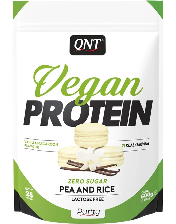 QNT Vegan Protein Vanilla Macaroon 500g/17oz