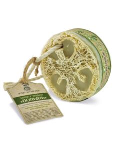 KLEONA Bath soap with loofah Wormwood 130g