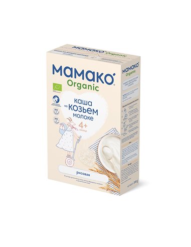 Mamako Organic Каша Рисовая на козьем молоке 200г