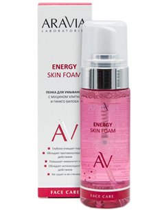 ARAVIA Laboratories Пенка для умывания с муцином улитки и гинкго билоба Energy Skin Foam 150мл