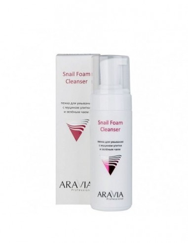 ARAVIA Professional Foam for washing with snail mucin and green tea Snail Foam Cleanser 160ml