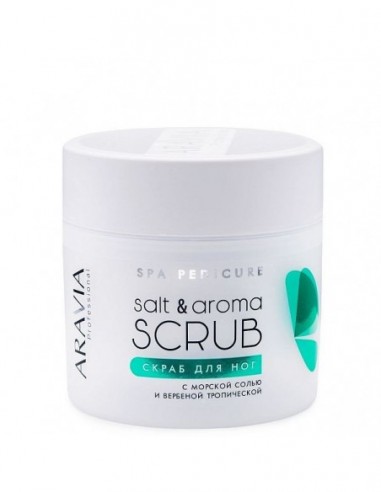 ARAVIA Professional Foot Scrub with Tropical Sea Salt and Verbena Salt & Aroma Scrub 300ml