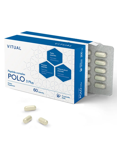 Vitual Laboratories Пептидный комплекс Polo 3 Plus мужское здоровье 3в1 – простата, семенники, надпочечники
