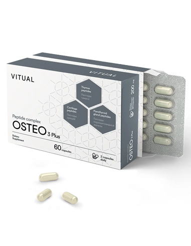 Vitual Laboratories Пептидный комплекс Osteo 3 Plus – хрящи, тимус, паращитовидная железа