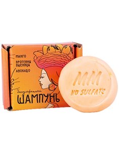 Meela Meelo Твердый шампунь Бессульфатный Манго-протеины пшеницы-авокадо 55г