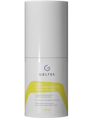 Geltek Sun Protection Cream Multiprotector SPF50+ oil free 100g