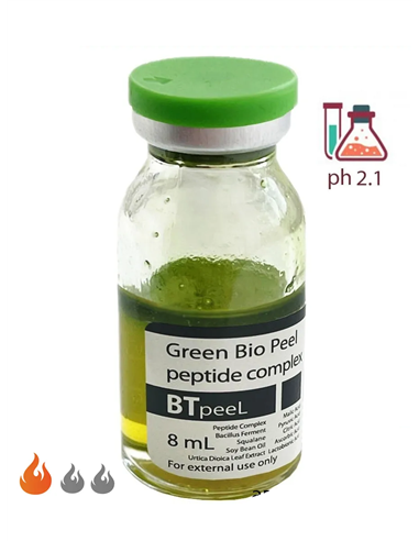 BTpeel Зеленый пилинг биоревитализант с пептидами, лактобионовой кислотой и экстрактом крапивы (двухфазный) 8мл