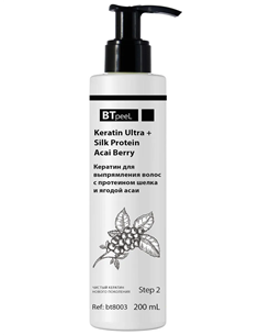 BTpeel Hair straightening keratin with silk protein and acai berry Ultra+ 200ml