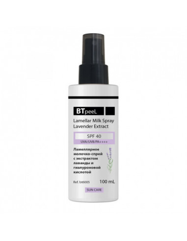 BTpeel Lamellar sun milk - spray SPF 40 with lavender extract 100ml