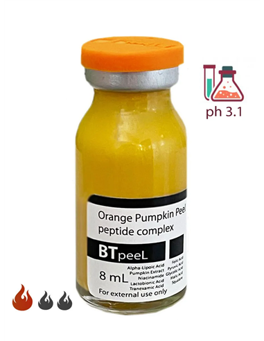 BTpeel Orange peeling with lactobionic, alpha-lipoic and tranexamic acids, pumpkin extract and peptide complex 8ml
