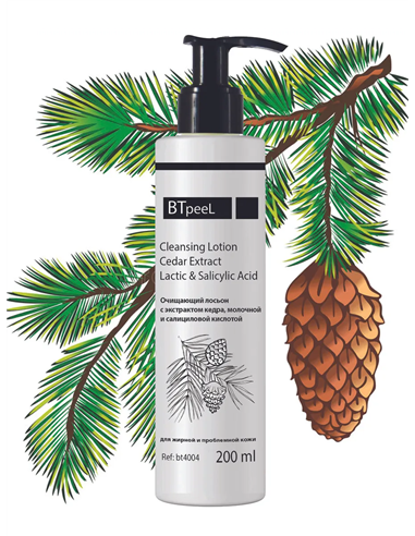 BTpeel Cleansing lotion with cedar extract, lactic and salicylic acid 200ml