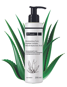BTpeel Moisturizing tonic with aloe juice, peptides and hyaluronic acid 200ml