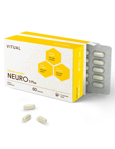 Vitual Laboratories Пептидный комплекс Neuro 3 Plus – мозг, печень, сосуды