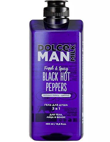 DOLCE MILK MAN Shower Gel Black hot peppers 460ml/15.6fl.oz