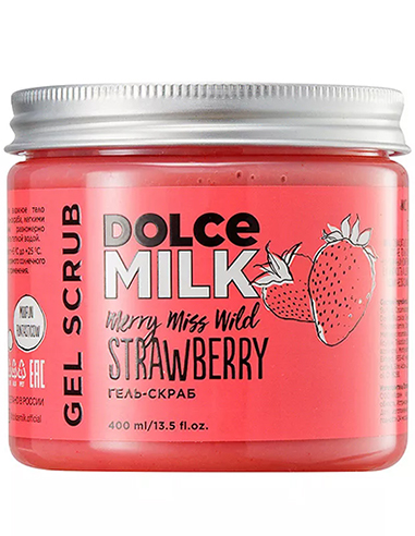 DOLCE MILK Shower Gel-scrub Merry miss wild Strawberry 400ml/13.5fl.oz