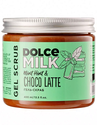 DOLCE MILK Shower Gel-scrub Mint hint & Choco latte 400ml/13.5fl.oz