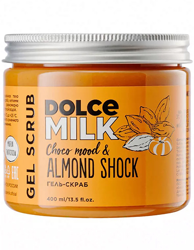 DOLCE MILK Shower Gel-scrub Choco mood & Almond Shock 400ml/13.5fl.oz