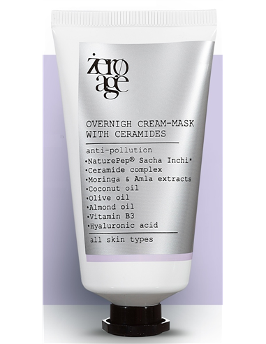 Zero age Overnight cream-mask with ceramides, peptides, niacinamide, natural oils and hyaluronic acid 50ml