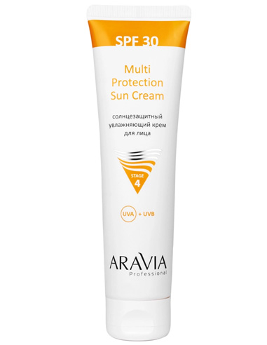 ARAVIA Professional Cолнцезащитный увлажняющий крем для лица Multi Protection Sun Cream SPF30 100мл