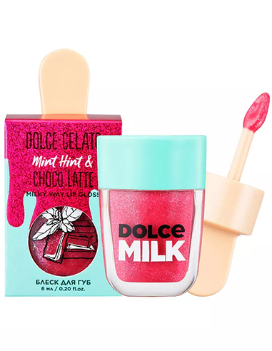 DOLCE MILK Блеск для губ Mint Hint & Choco Latte 6мл