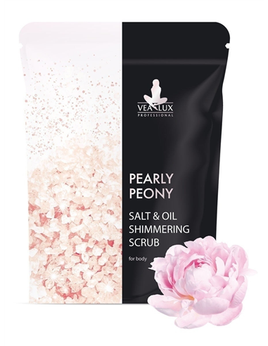 Vealux Salt & oil shimmering scrub Pearly Peony 200g