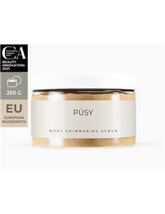 PUSY Скраб для тела сияющий сахарный с маслом ши и брокколи 250г