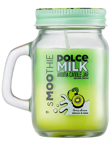 DOLCE MILK Свеча смузи ГРИН ДРИМ яблоко&киви 85г