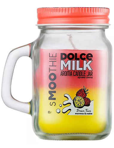 DOLCE MILK Свеча смузи ДРИМ ТИМ малина&лайм 85г