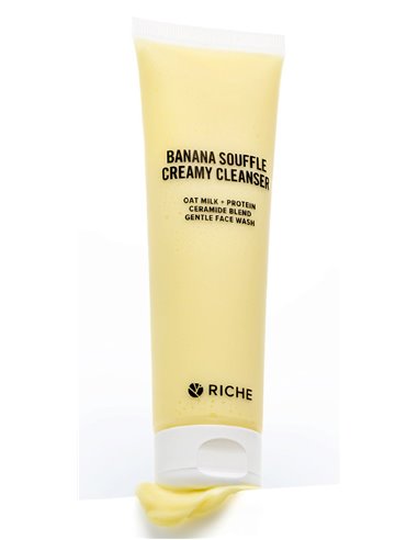 RICHE Banana souffle creamy cleanser Oat milk+Protein+ceramide blend 95ml