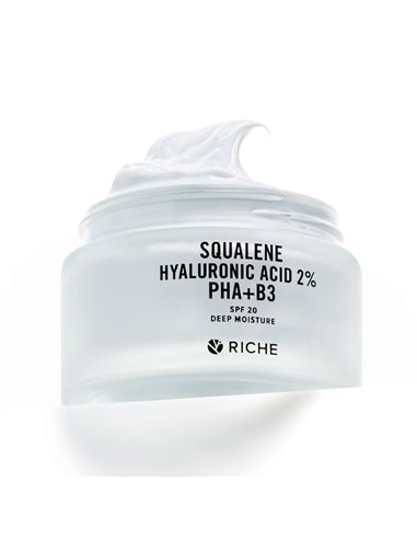 RICHE Face cream Squalene+Hyaluronic acid 2%+ PHA+B3 SPF20 50ml