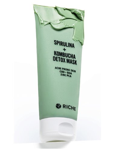 RICHE Spirulina+Kombucha Detox Mask CBD+BHA+Zinc+PCA 72ml
