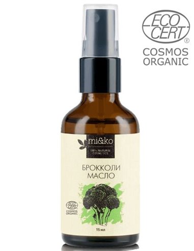 Mi&ko Organic unrefined broccoli oil COSMOS ORGANIC 15ml