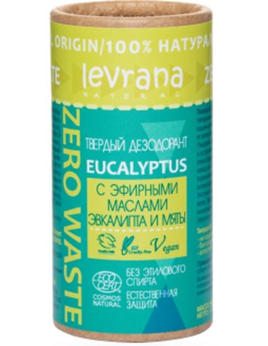 Levrana Deodorant Solid Eucalyptus 75g