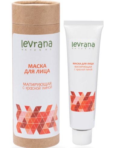 Levrana Mattifying face mask with red clay 50ml