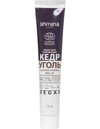 Levrana Whitening Toothpaste Cedar & Charcoal 75ml