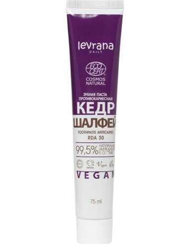 Levrana Anti-caries toothpaste Cedar and sage 75ml