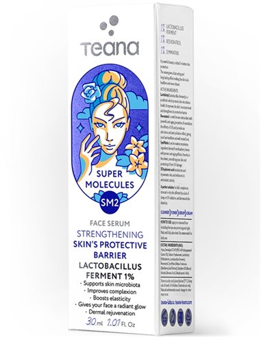Teana Face serum SM2 Strengthening skin's protective barrier Lactobacillus ferment 1% 30ml