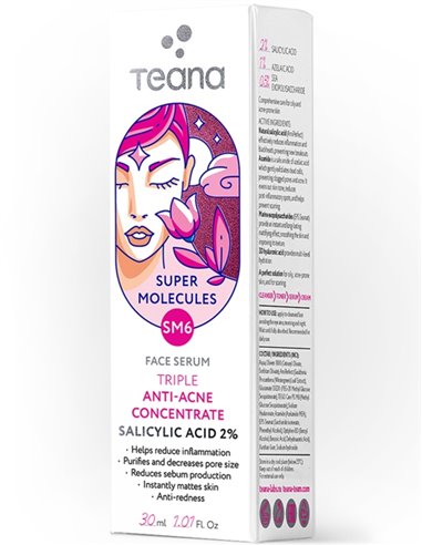 Teana Face serum SM5 Triple Anti-acne concentrate Salicylic acid 2% 30ml
