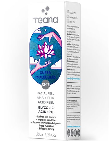 Teana Face peel SM7 AHA+PHA acid Glycolic acid 10% 30ml