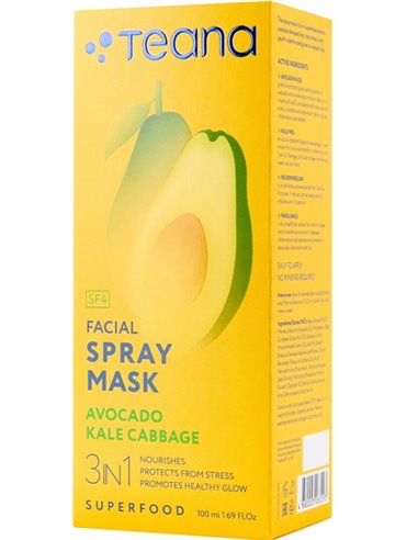 Teana Facial spray mask SF4 Avocado Kale Cabbage 100ml