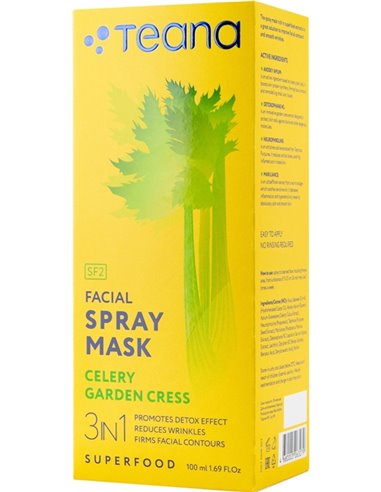 Teana Superfood Facial spray mask SF2 Celery Garden cress 100ml